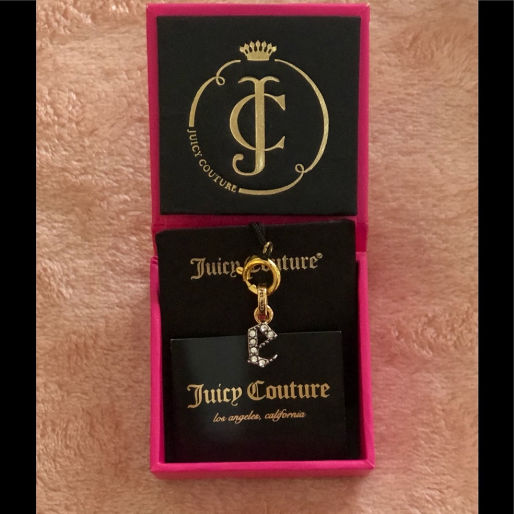 NIB Juicy Couture Pave “E” Charm